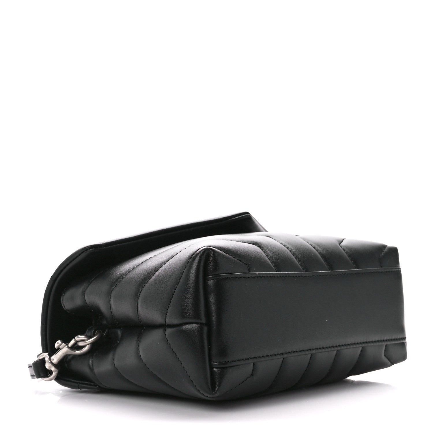 Saint Laurent Calfskin Y Quilted Monogram Toy Loulou Crossbody Bag Black 4 of 11