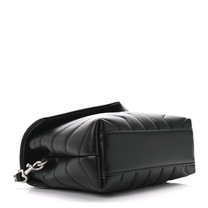 Saint Laurent Calfskin Y Quilted Monogram Toy Loulou Crossbody Bag Black 4 of 11