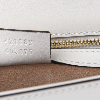 Gucci Calfskin Embroidered Small Sylvie Shoulder Bag White 7 of 10