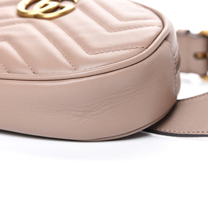 Gucci Calfskin Matelasse GG Marmont Belt Bag 85 34 Porcelain Rose 9 of 12