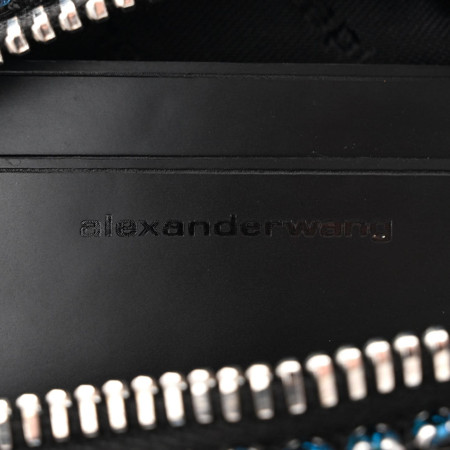 Mesh Crystal Rhinestone Mini Heiress Pouch Navy