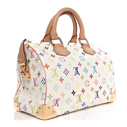 Louis Vuitton Monogram Multicolor Speedy 30 White 3 of 9