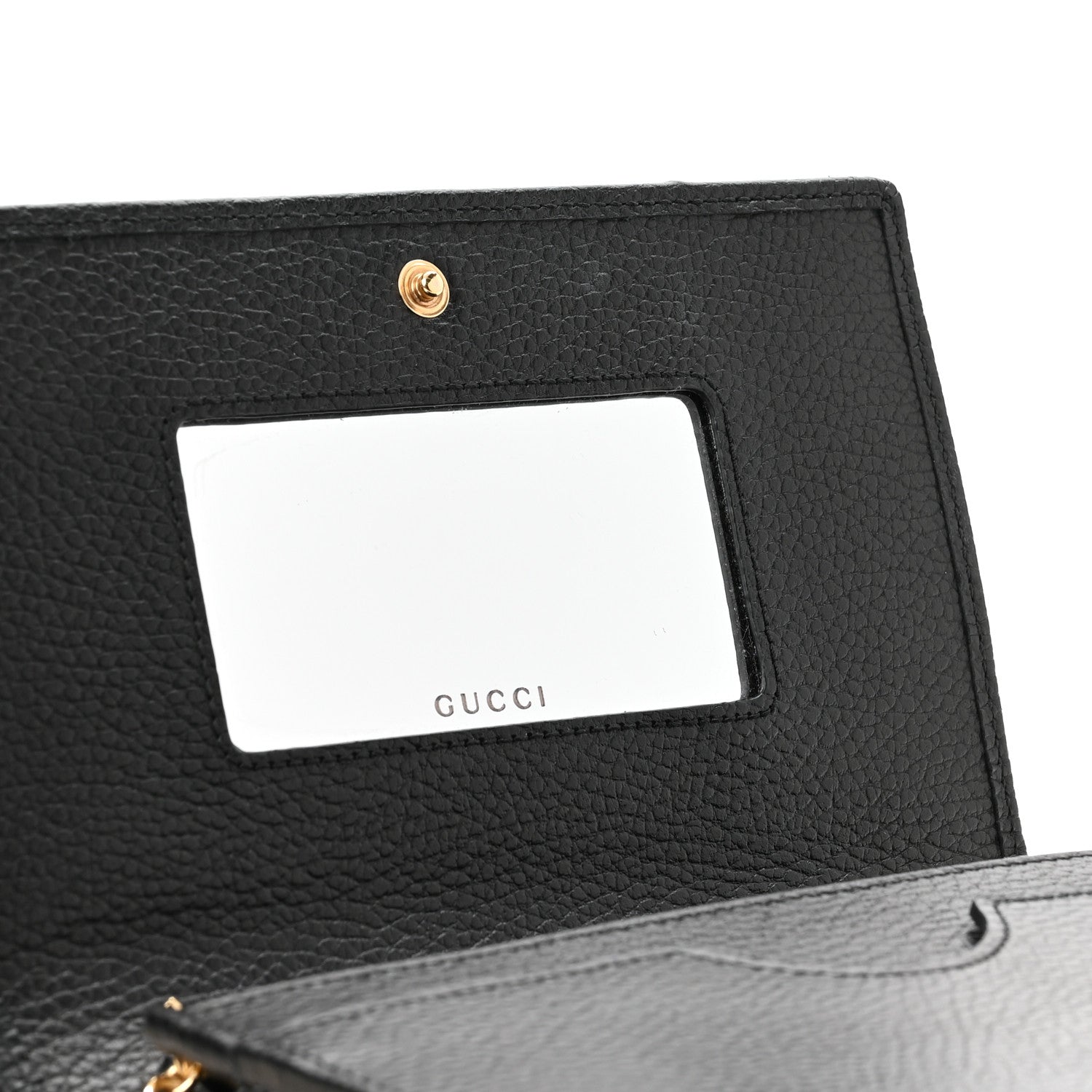 Gucci Calfskin Mini GG Marmont Chain Wallet Black 7 of 10