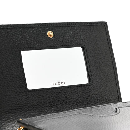 Gucci Calfskin Mini GG Marmont Chain Wallet Black 7 of 10