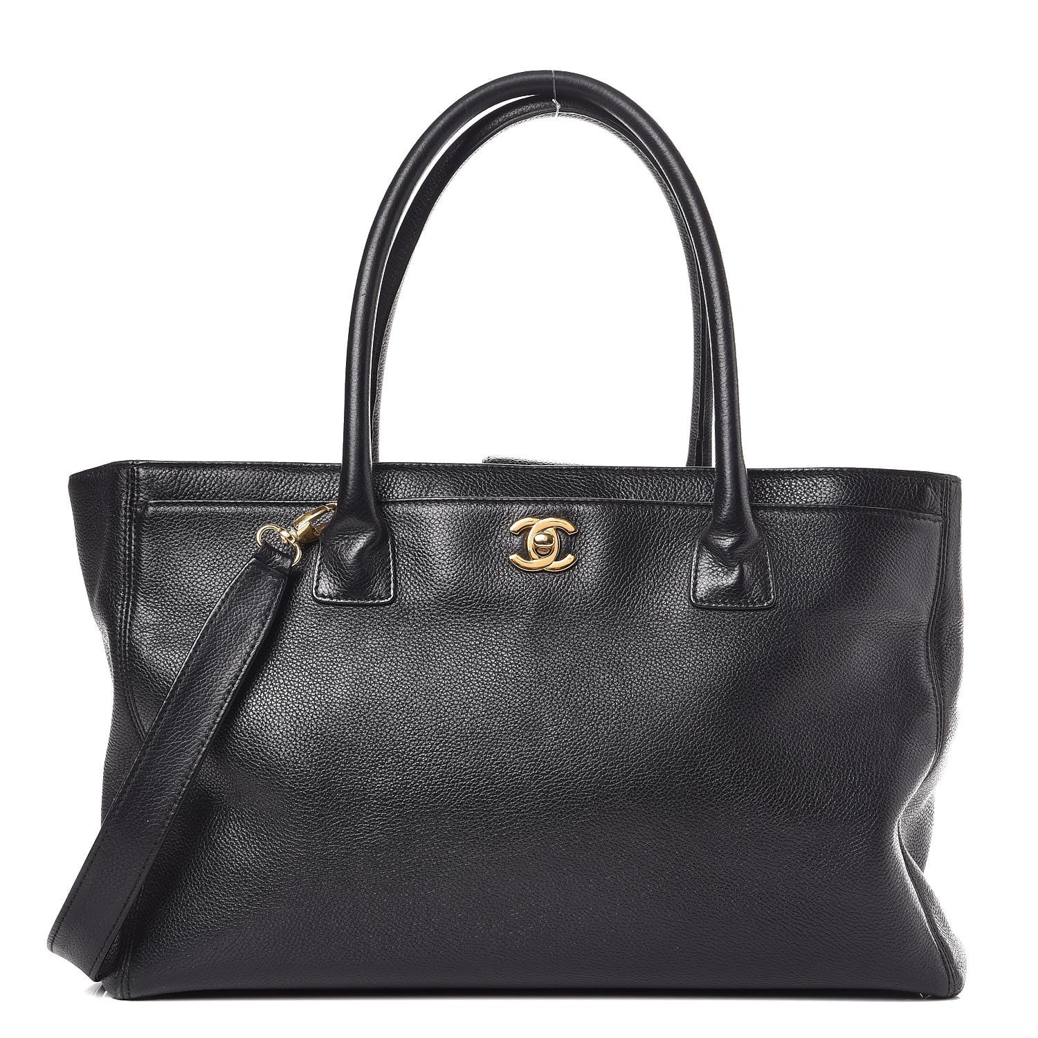 Chanel Calfskin Cerf Executive Shopper Tote Black 1 of 14