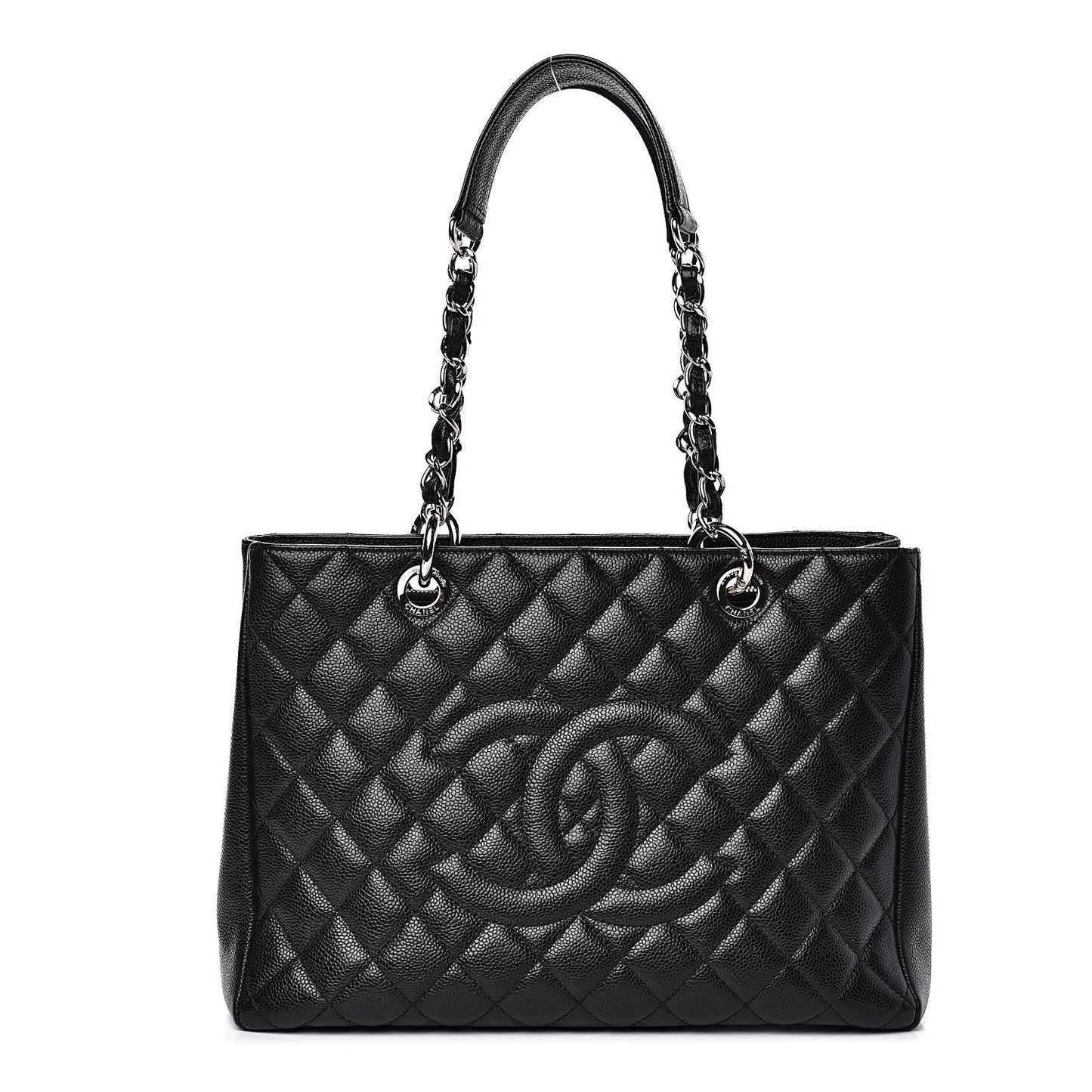 Caviar Quilted Grand Shopping Tote GST Black