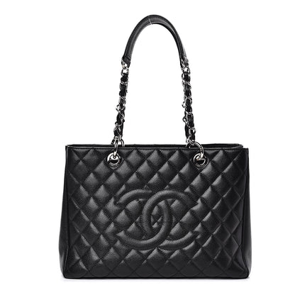 Chanel Caviar Quilted Grand Shopping Tote GST Black 1 of 12