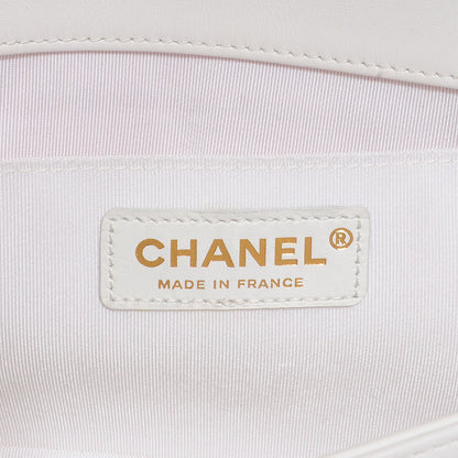 Chanel Sheepskin Braided Medium Boy Reverso Flap White 8 of 10