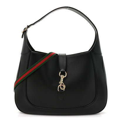 Gucci Ancora Calfskin Medium Jackie Shoulder Bag Black 1 of 10
