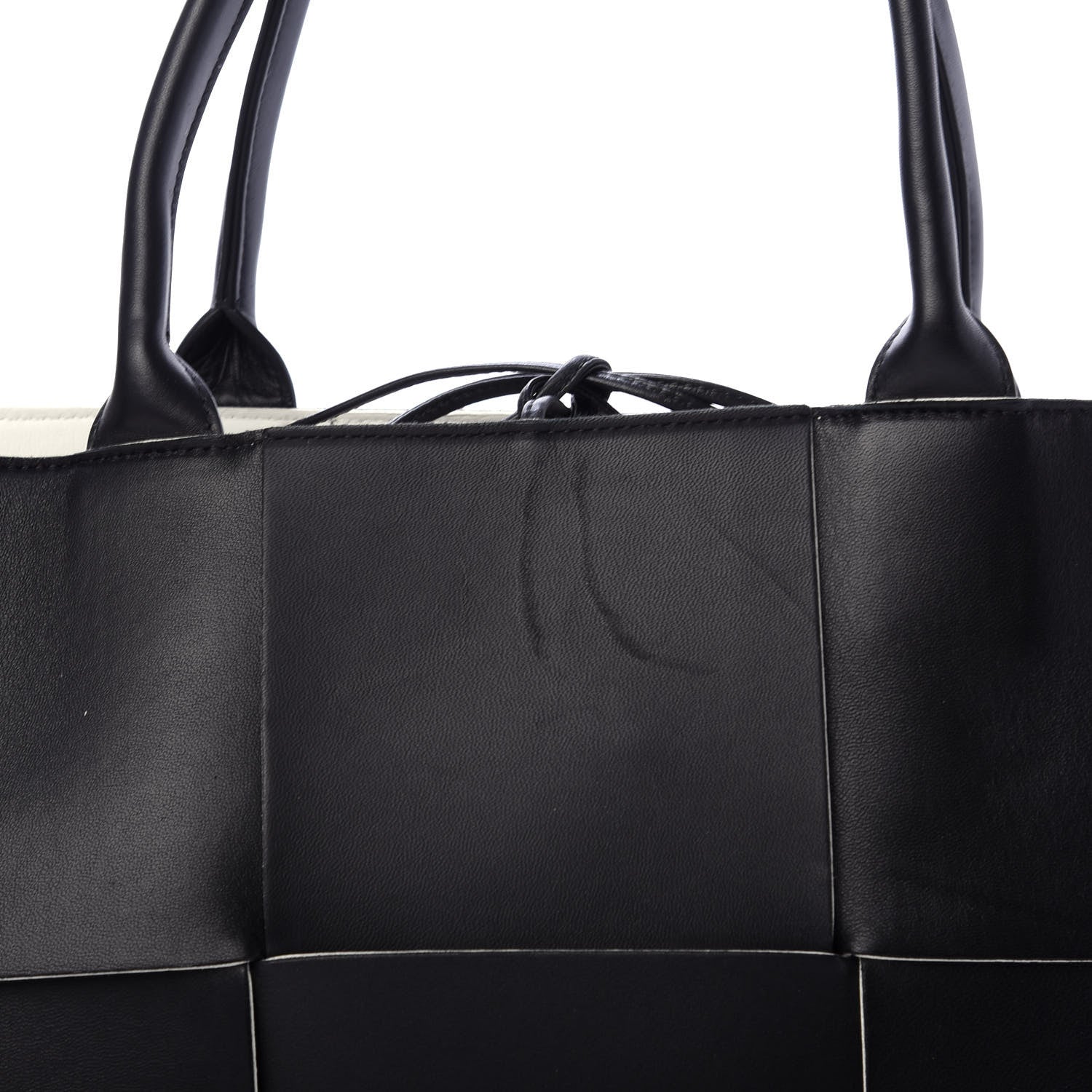 Bottega Veneta Nappa Maxi Intrecciato Arco Tote Black White 13 of 14