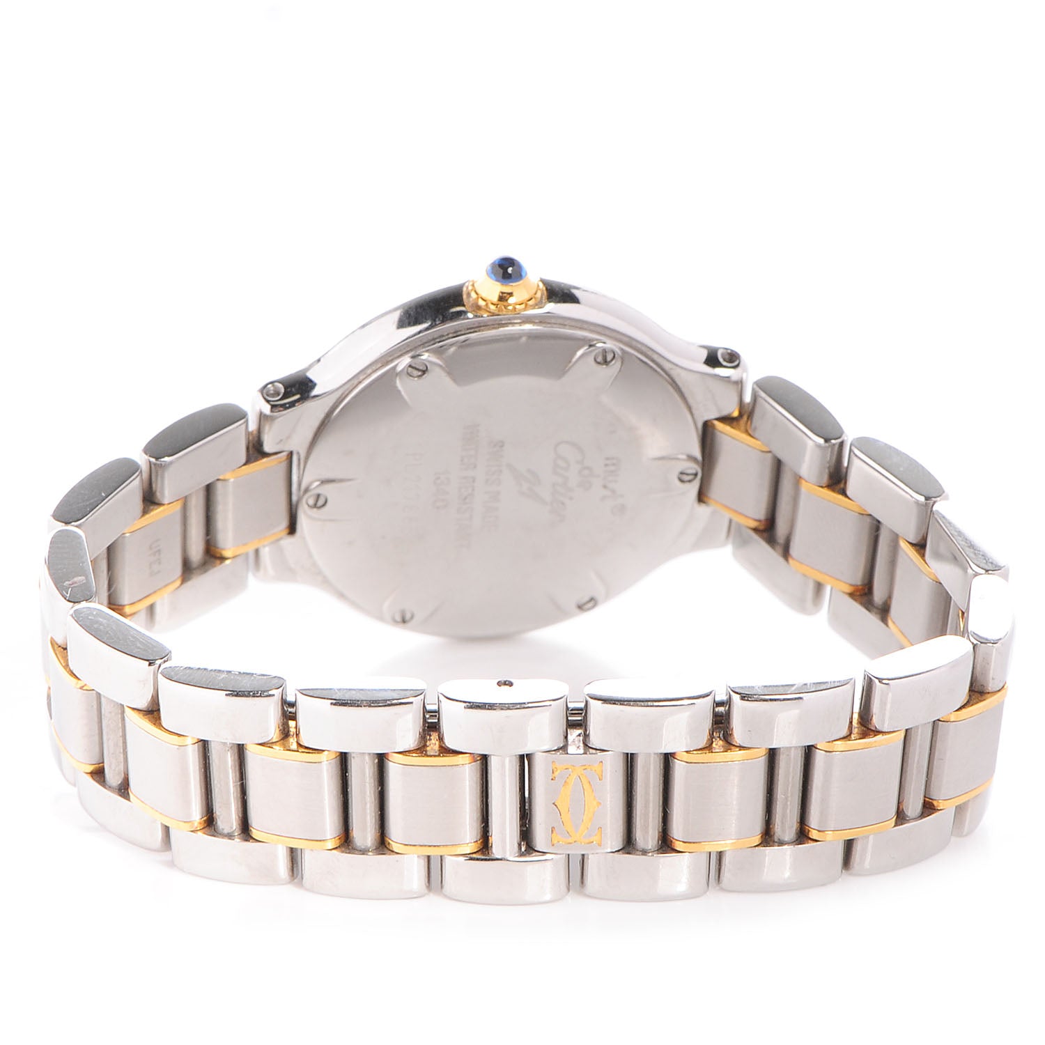 Cartier Stainless Steel 18K Yellow Gold 28mm Must De 21 Quartz Watch 3 of 6
