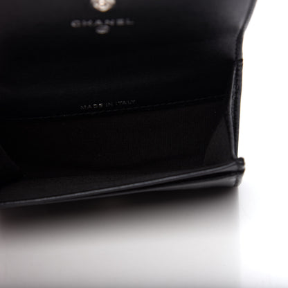 Chanel Caviar Quilted Vintage Mademoiselle Flap Card Holder Black 5 of 9