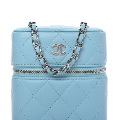 Chanel Lambskin Quilted Phone Holder With Chain Neon Blue 10 of 11