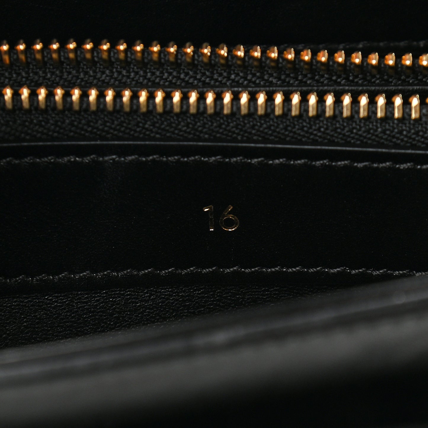 Satinated Calfskin Small 16 Top Handle Bag Black
