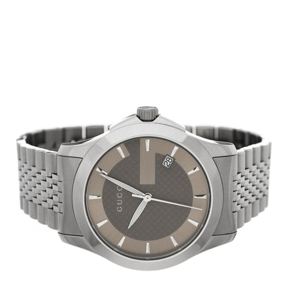 Gucci Stainless Steel 38mm G-Timeless Quartz Watch Brown 2 of 5