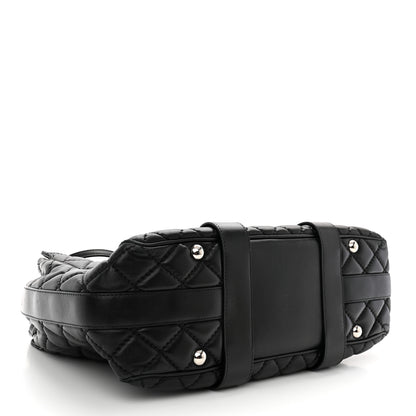 Chanel Lambskin Quilted Large Easy Carry Shopping Tote Black 4 of 16