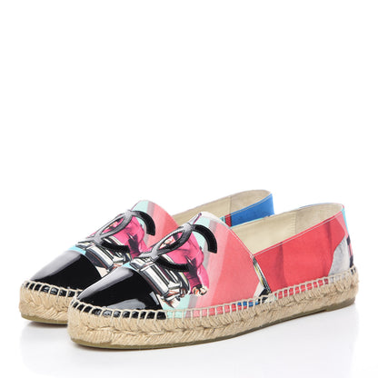 Chanel Patent Fabric CC Espadrilles 39 Multicolor Black 3 of 10