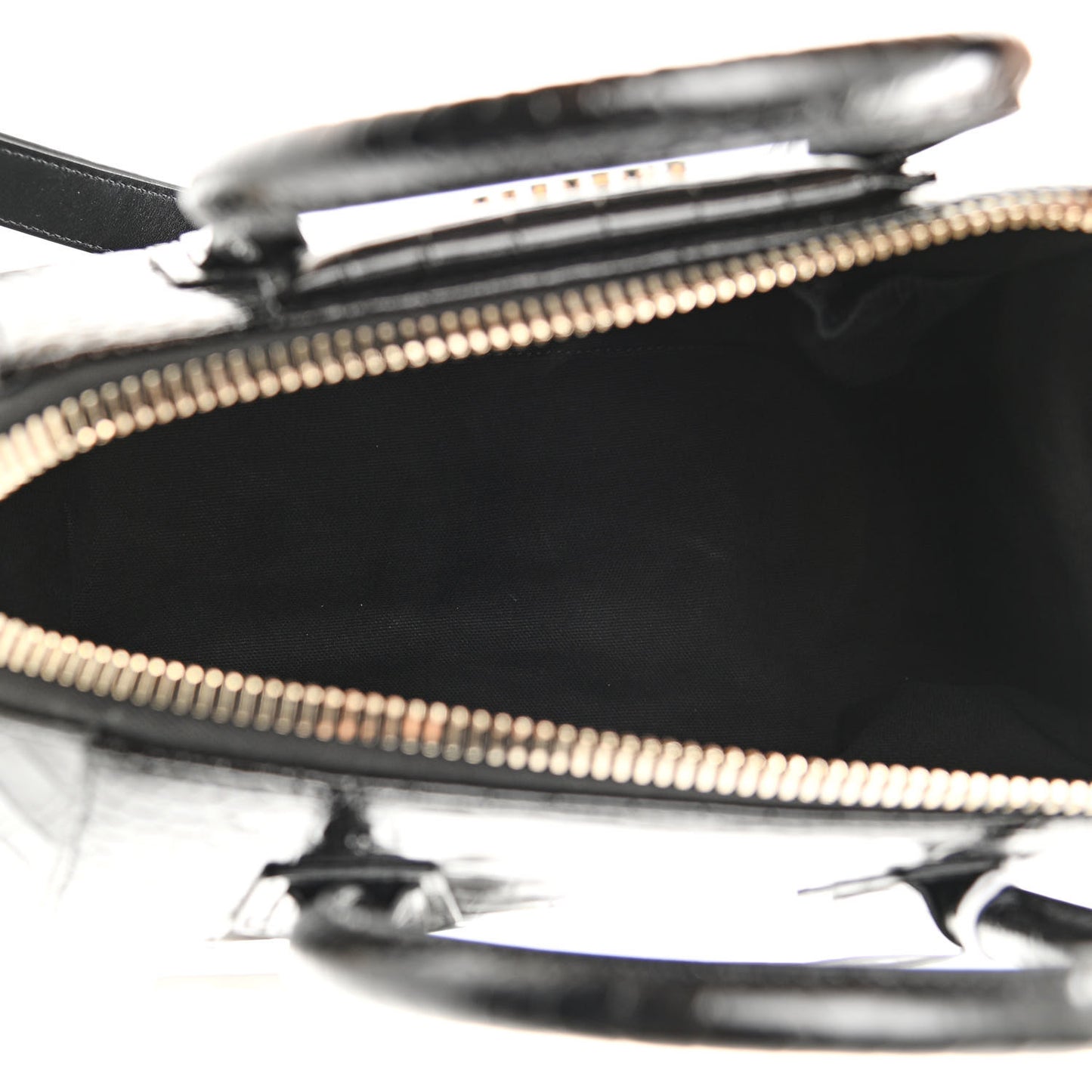 Calfskin Crocodile Embossed Small Antigona Black