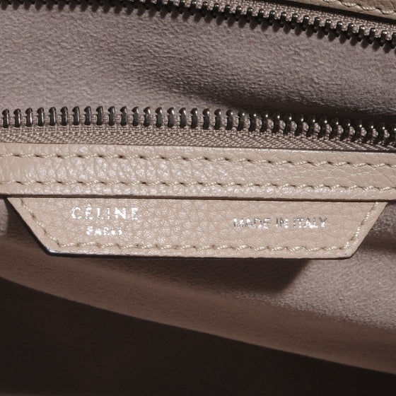 Celine Drummed Leather Shoulder Luggage Dune 6 of 9