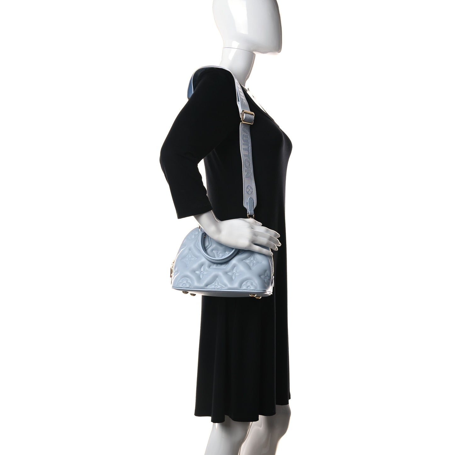 Calfskin Bubblegram Alma BB Ice Blue