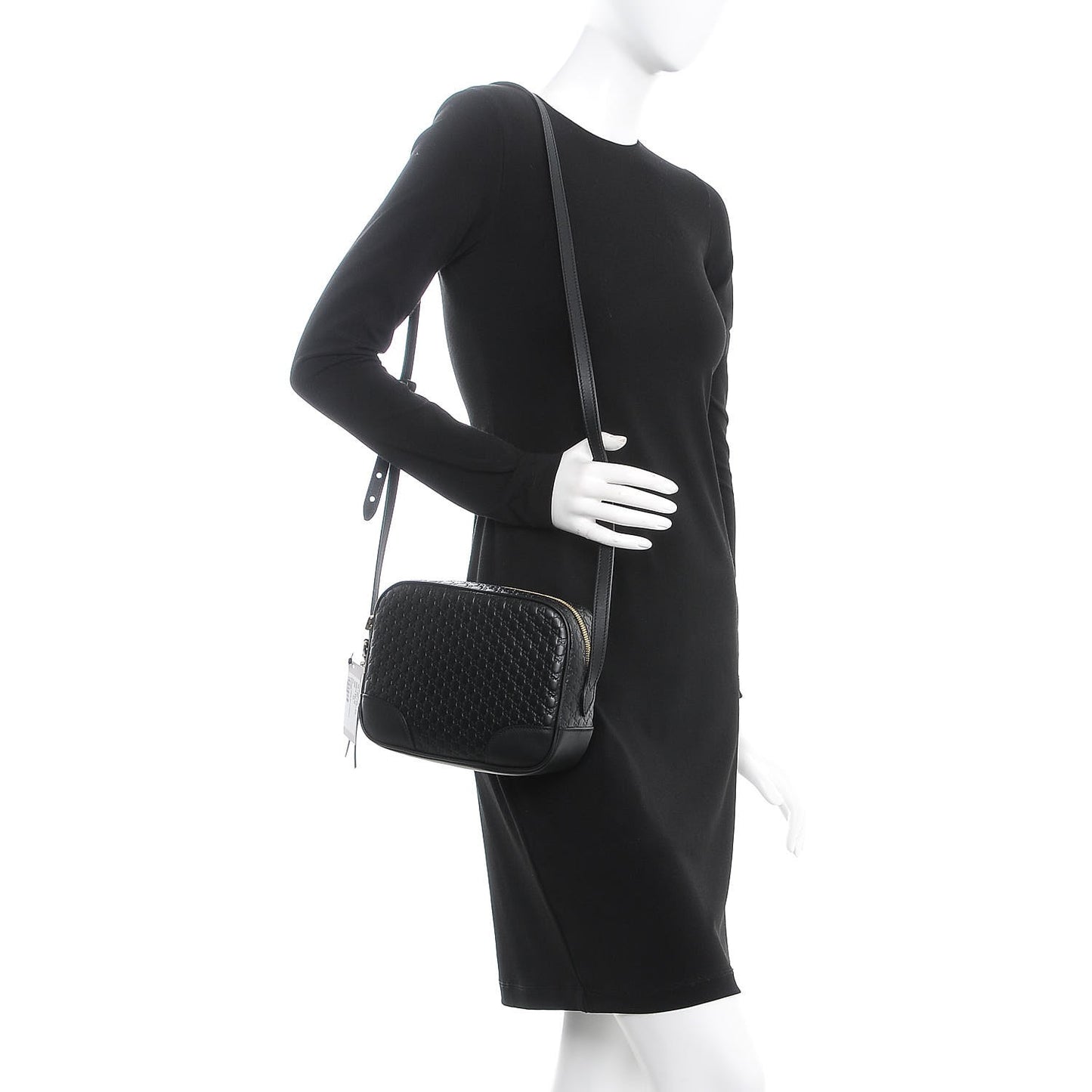 Microguccissima Mini Bree Messenger Bag Black