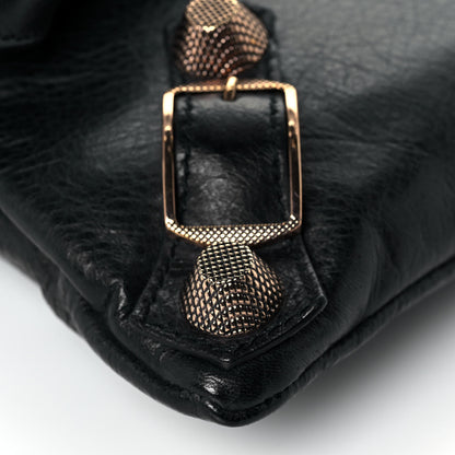 Balenciaga Agneau Giant 21 Rose Gold Hardware Envelope Clutch Black 9 of 14