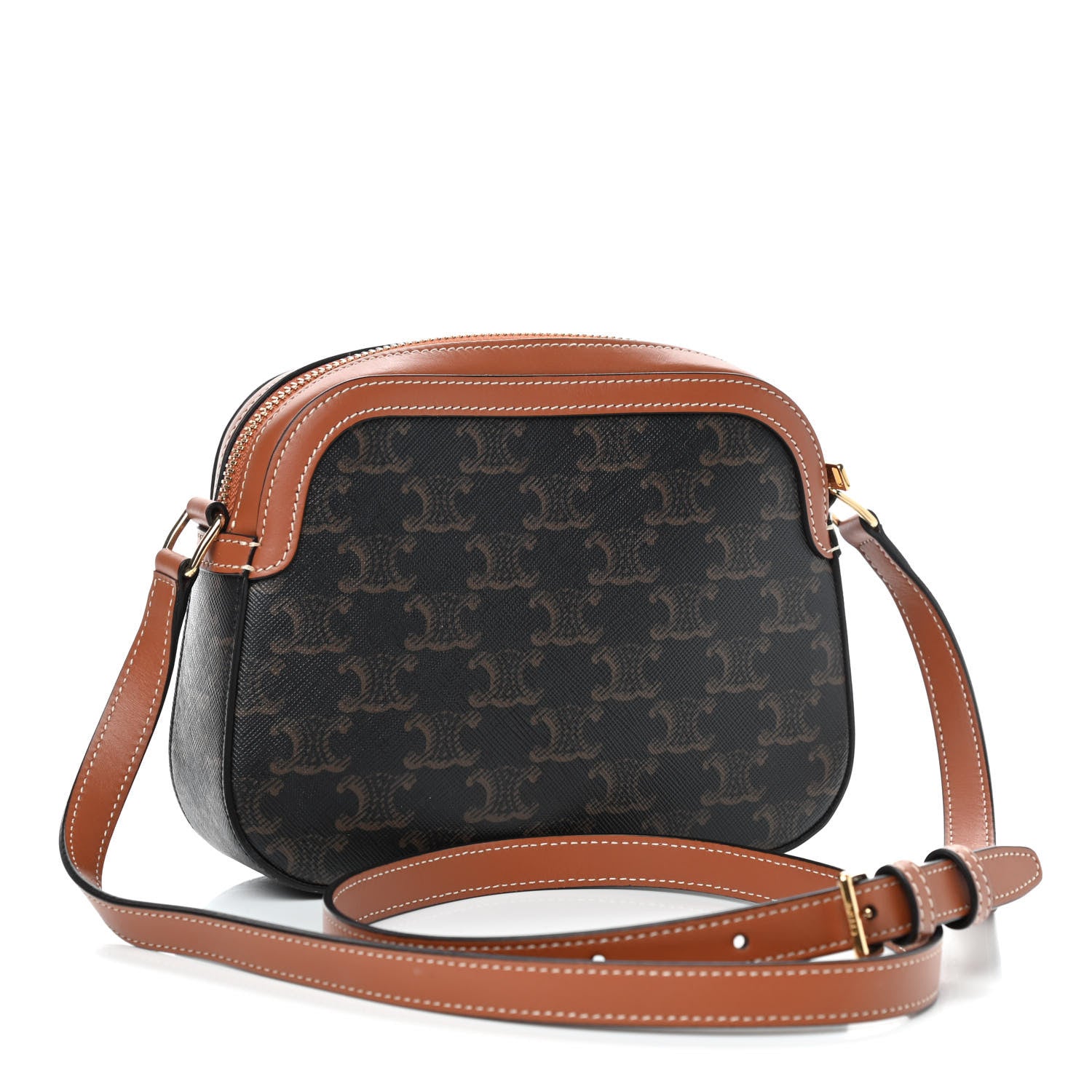 Celine Triomphe Canvas Small Camera Bag Tan 3 of 10