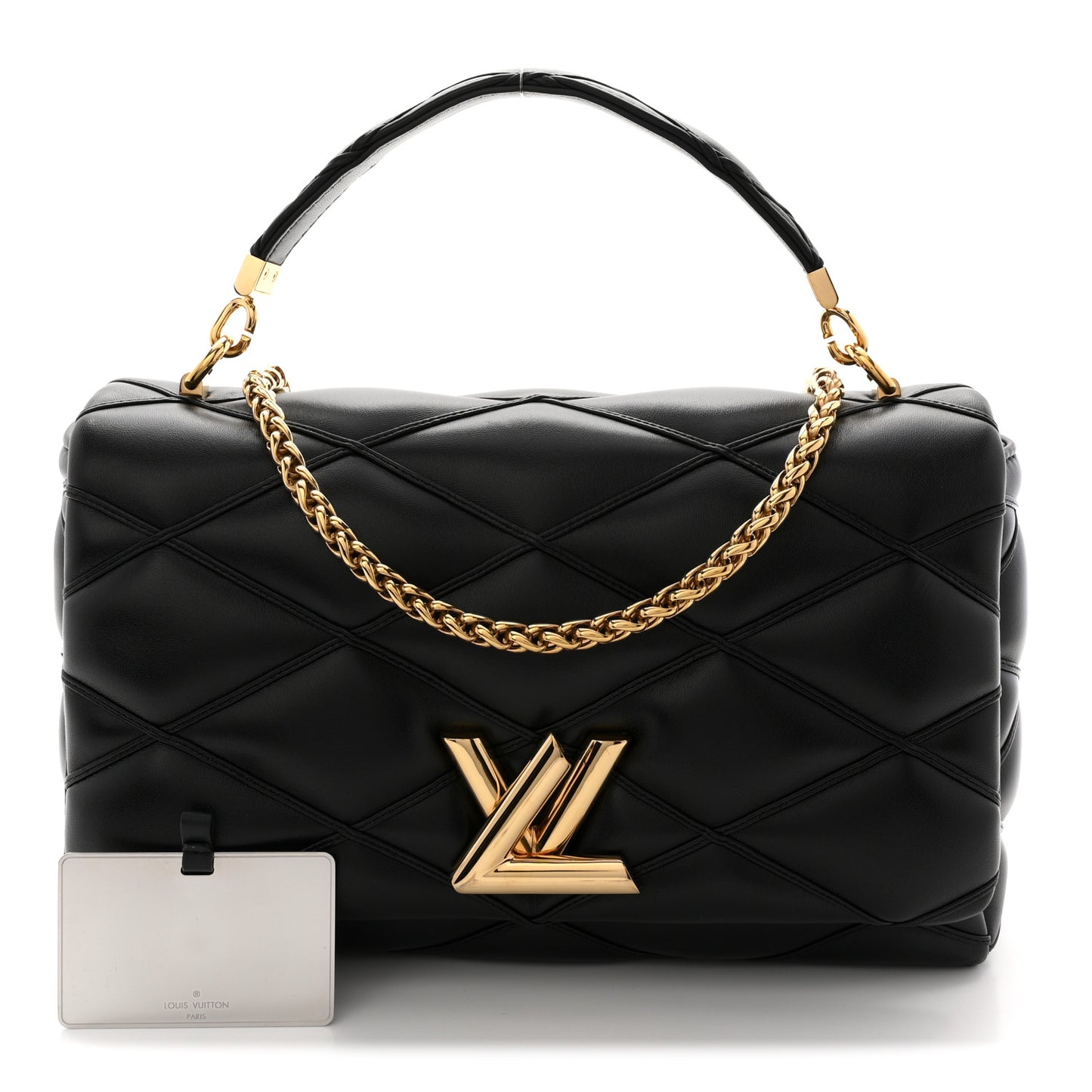 Lambskin Malletage Top Handle GO-14 GM Black