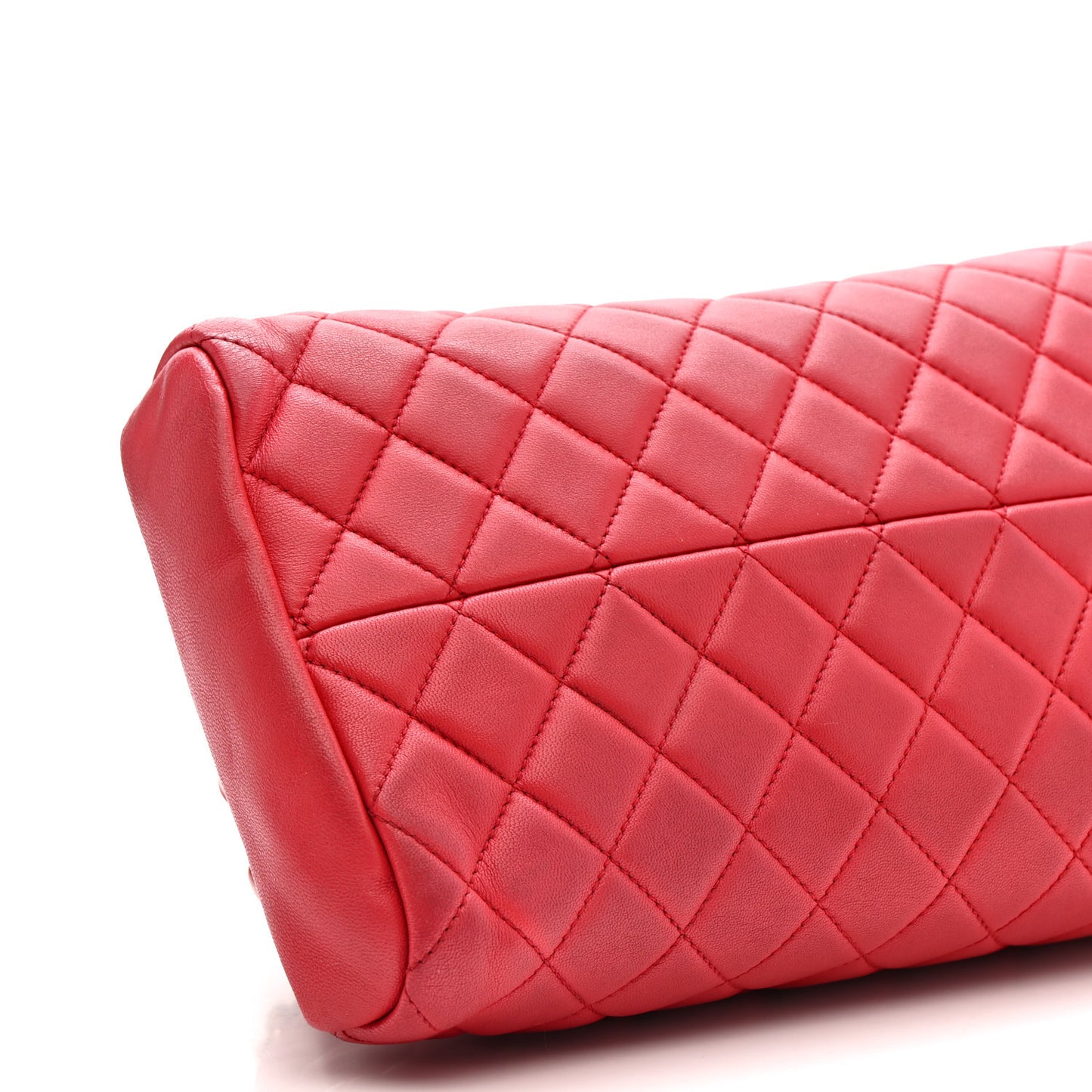 Calfskin Quilted Medium Just Mademoiselle Bowling Bag Red