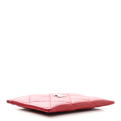 Chanel Caviar Quilted Card Holder Red 4 of 9