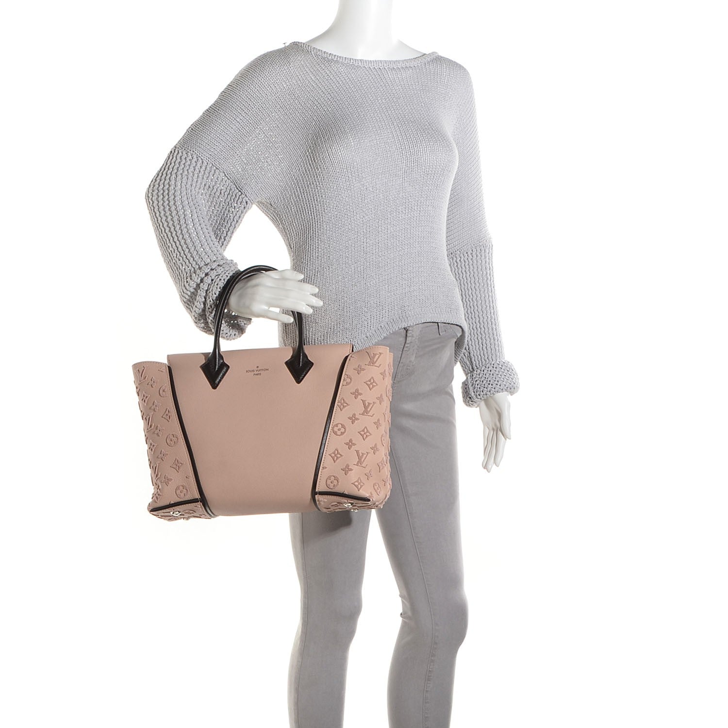Louis Vuitton Veau Cachemire Calfskin Tote W PM Petale 2 of 9