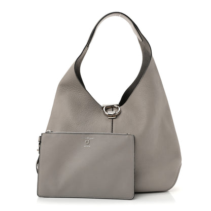 Salvatore Ferragamo Calfskin Margot Hobo Grey 3 of 13
