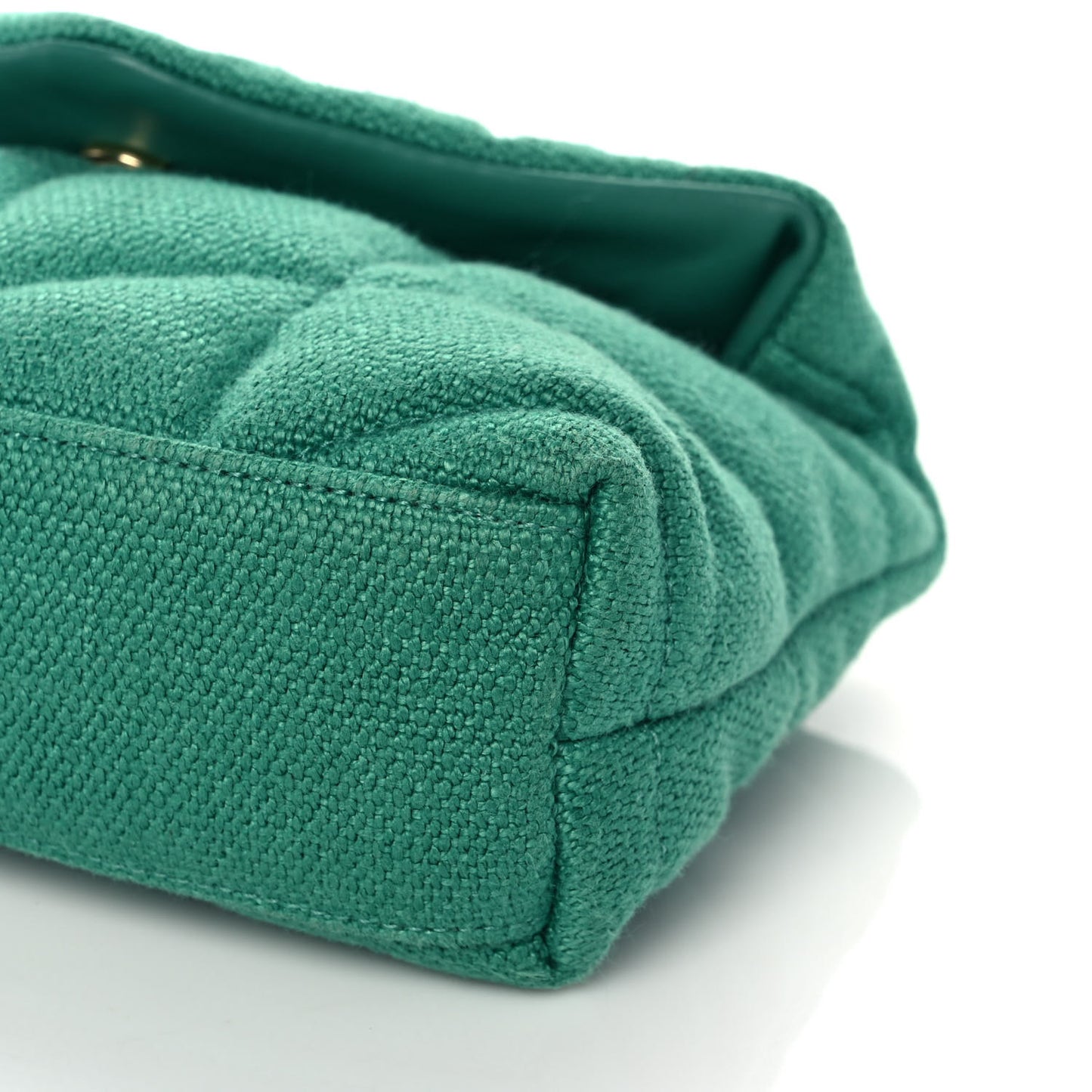 Canvas Quilted Toy Loulou Puffer Monogram Chain Satchel Basil