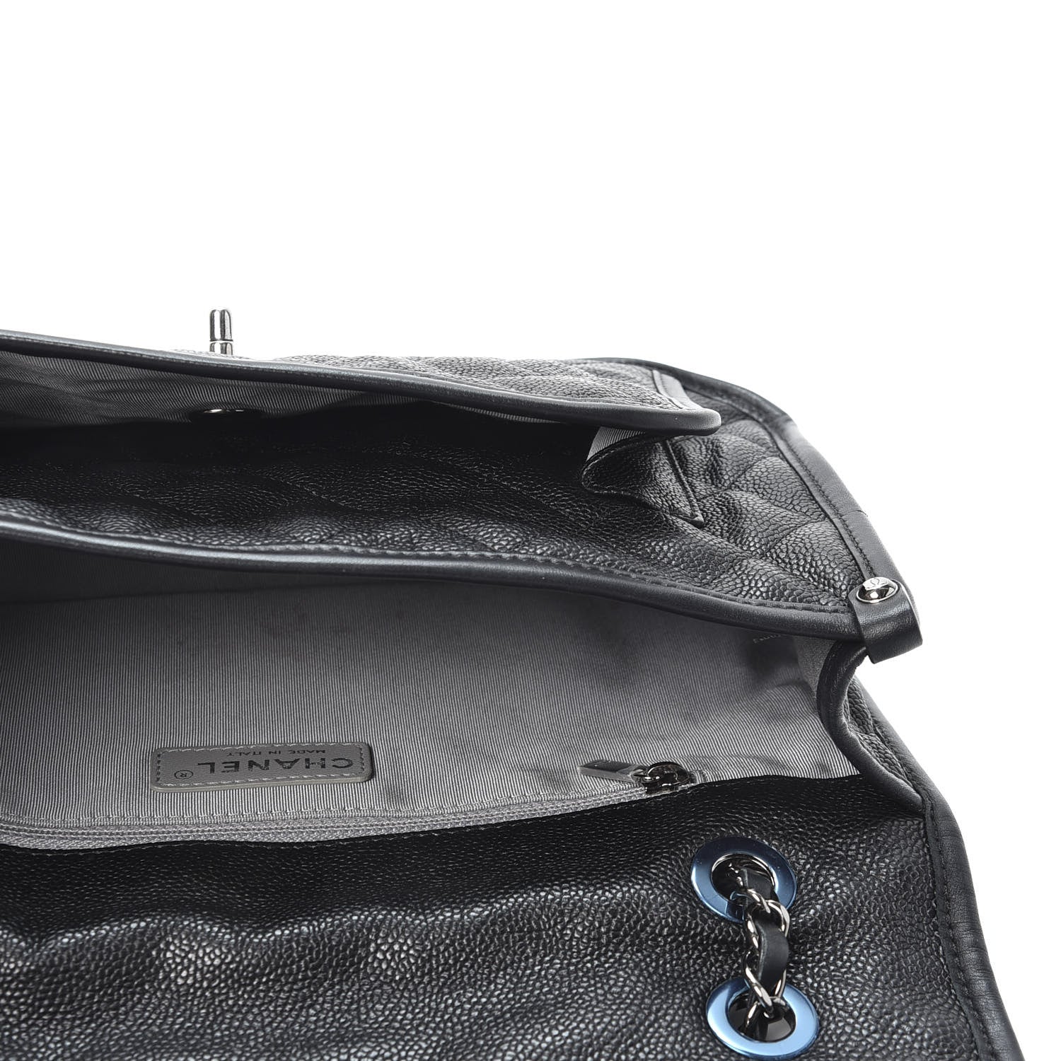 Chanel Caviar Quilted Medium French Riviera Flap Black 4 of 9