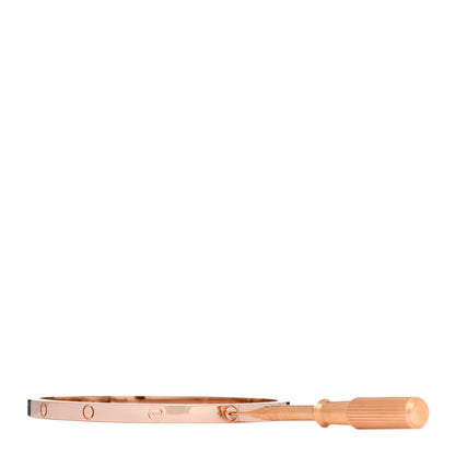 Cartier 18K Pink Gold Small LOVE Bracelet 17 3 of 8