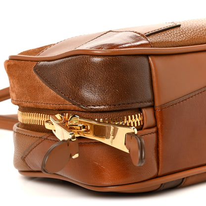 Miu Miu Nappa Patchwork Small Beau Top Handle Bag Cognac 8 of 9