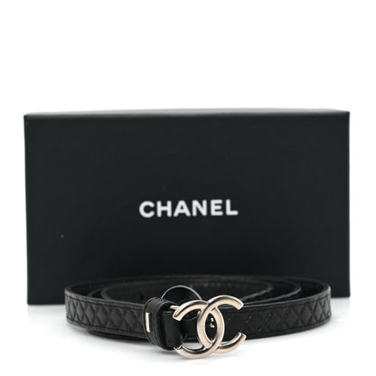 Chanel Calfskin Quilted CC Belt 80 32 Black 6 of 6