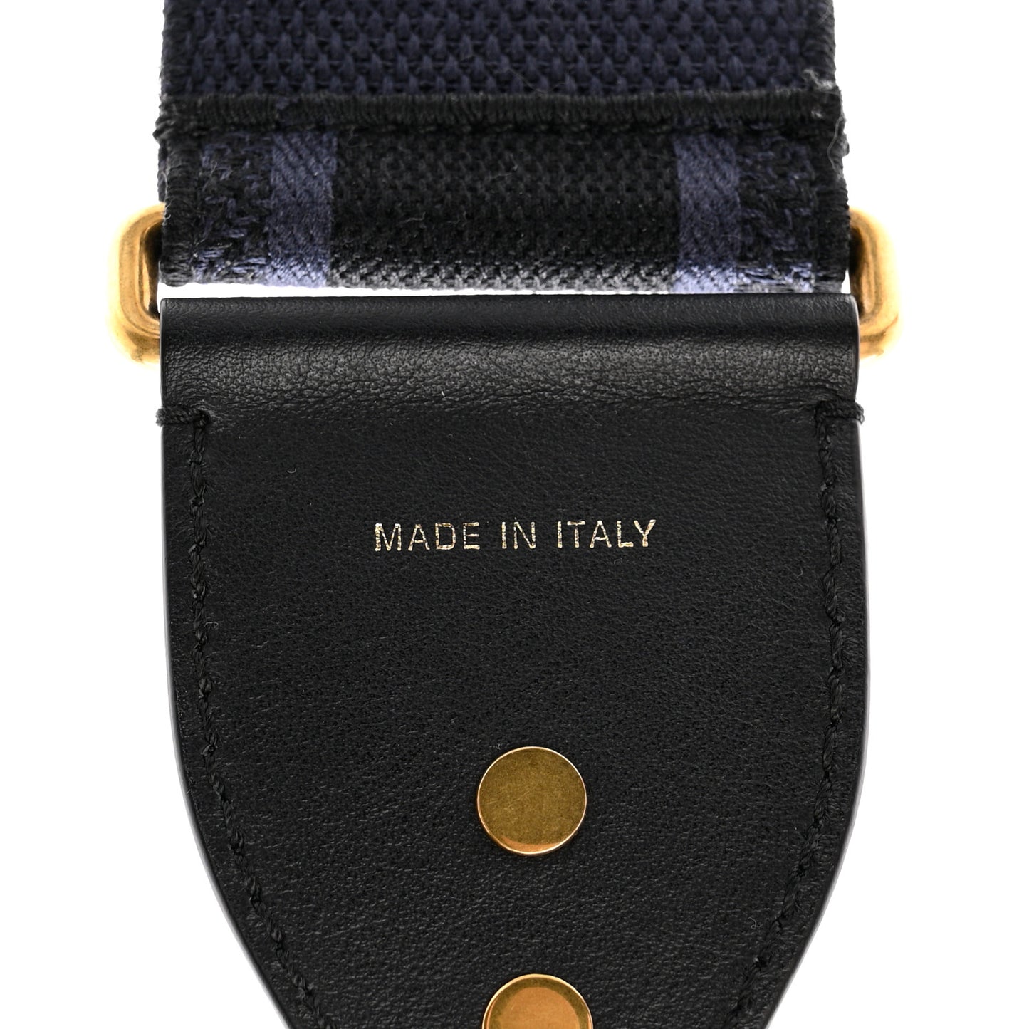 Canvas Embroidered Shoulder Strap Denim Blue