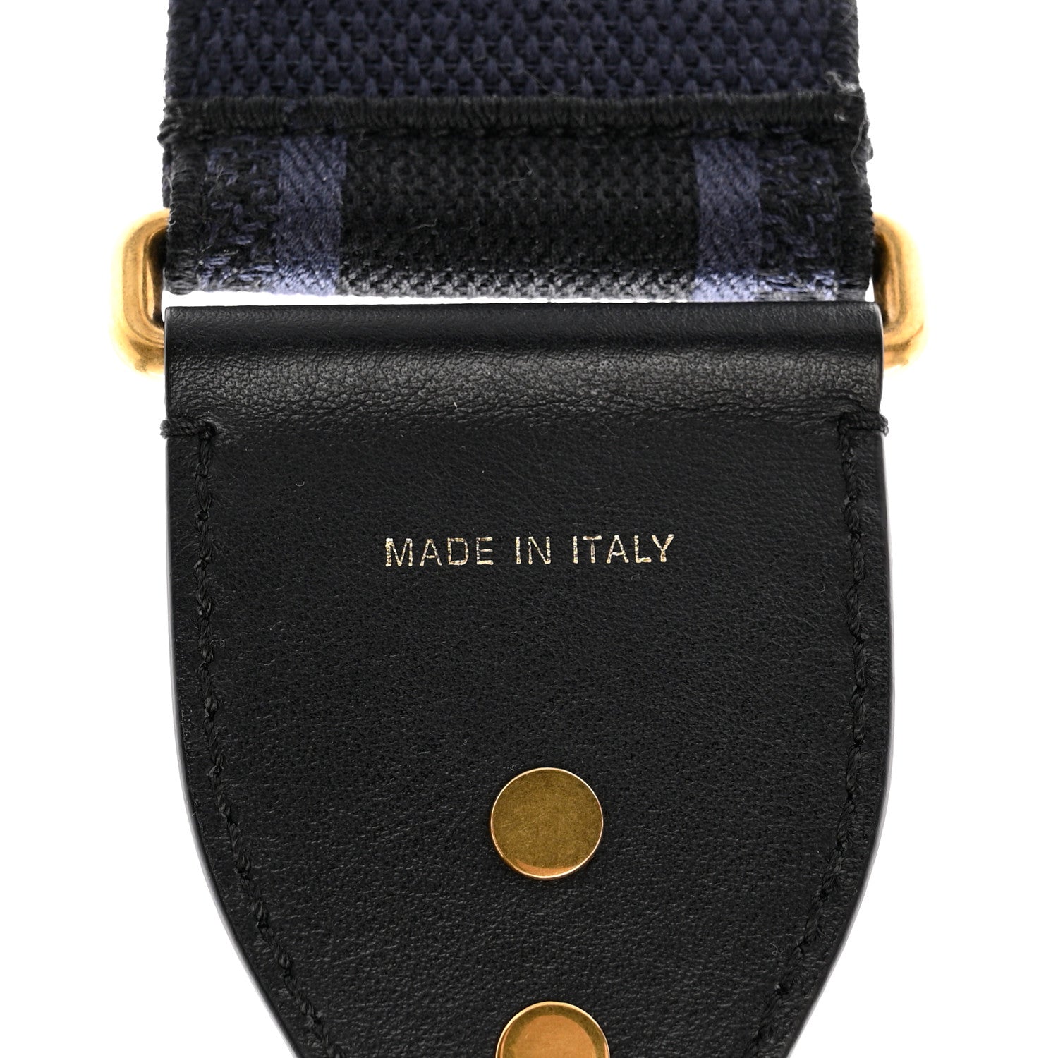 Christian Dior Canvas Embroidered Shoulder Strap Denim Blue 4 of 6