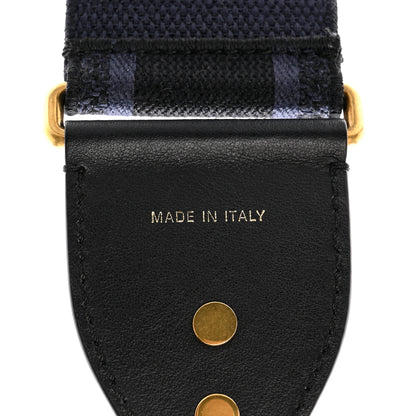 Christian Dior Canvas Embroidered Shoulder Strap Denim Blue 4 of 6