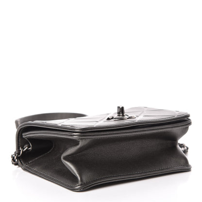 Chanel Metallic Calfskin Mini Propeller Flap Charcoal 4 of 13