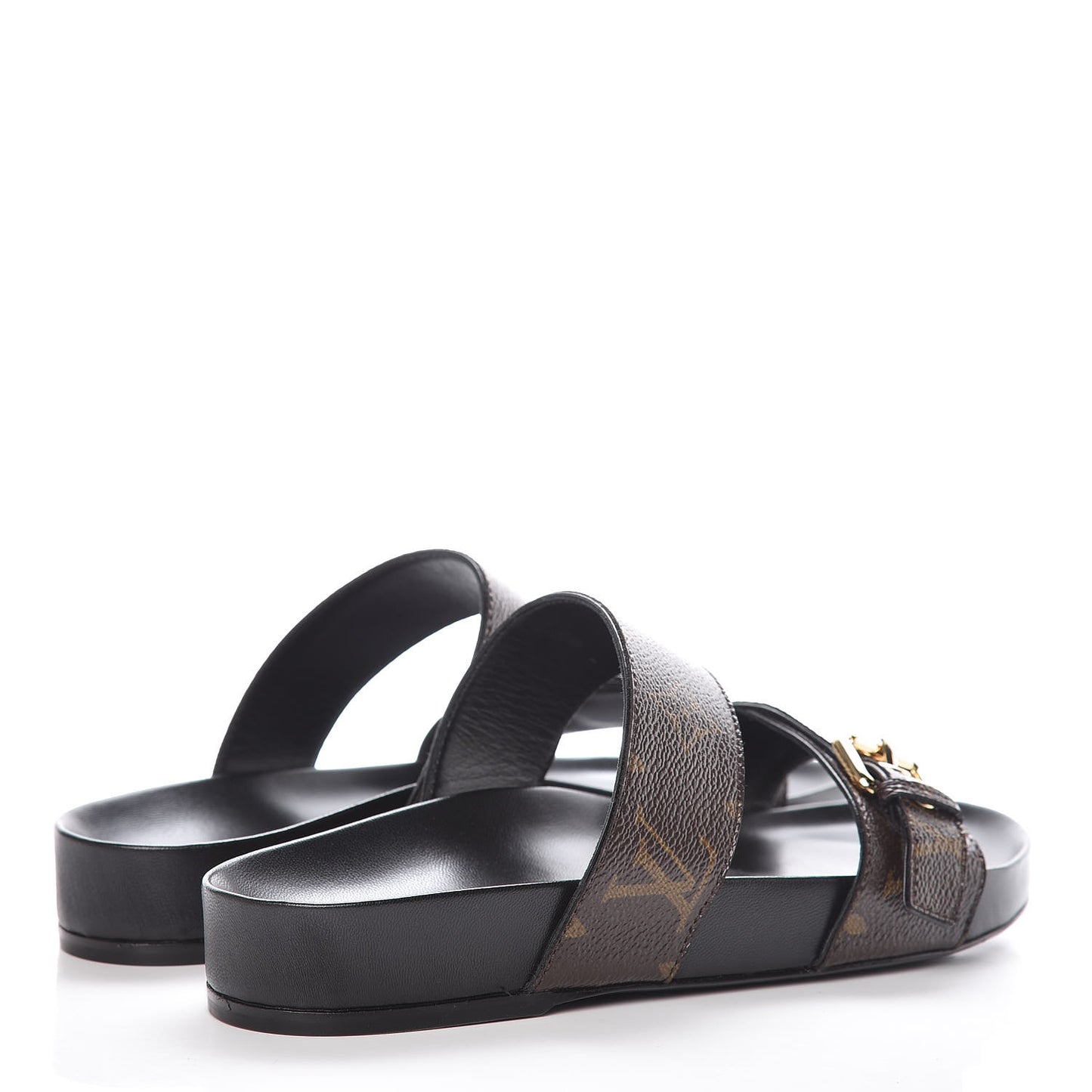 Monogram Bom Dia Mule Sandals 36 Black