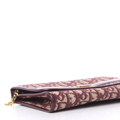 Christian Dior Monogram Chain Flap Burgundy 9 of 11