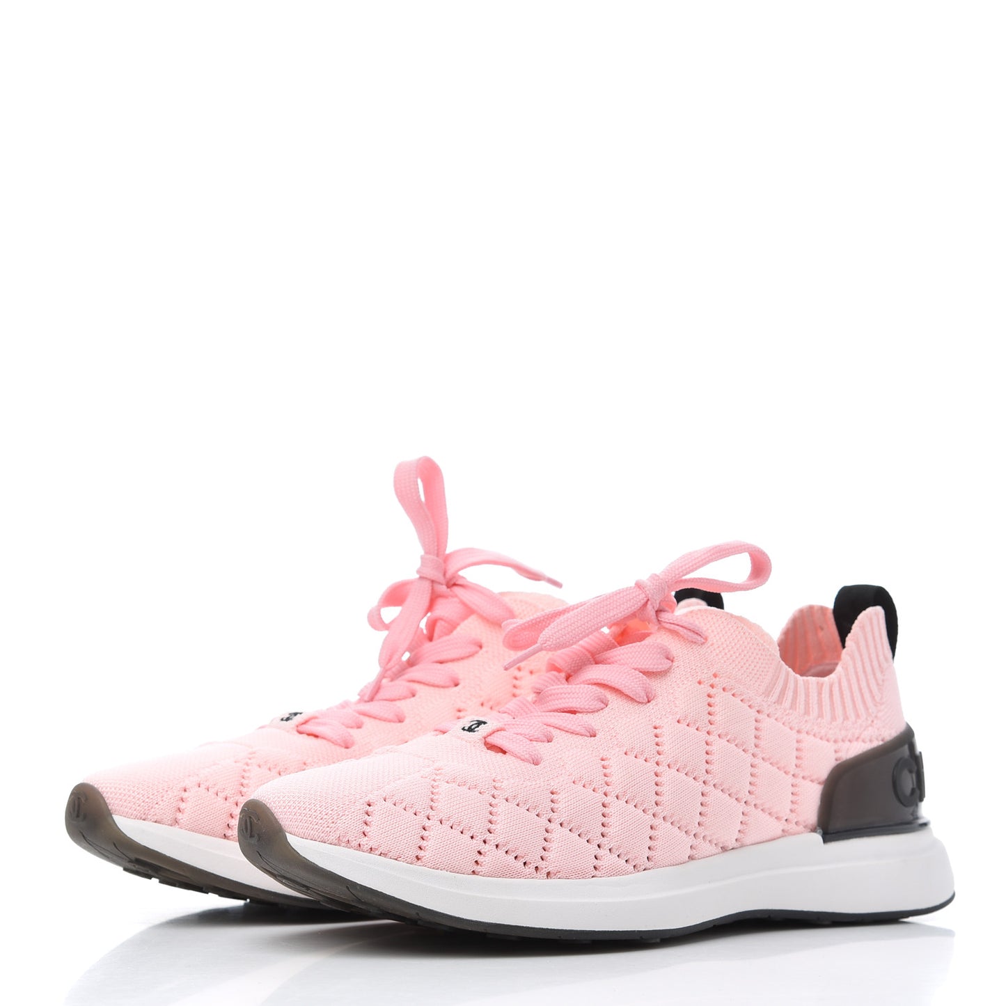 Mixed Fibers Quilted Womens CC Sneakers 40.5 Pink