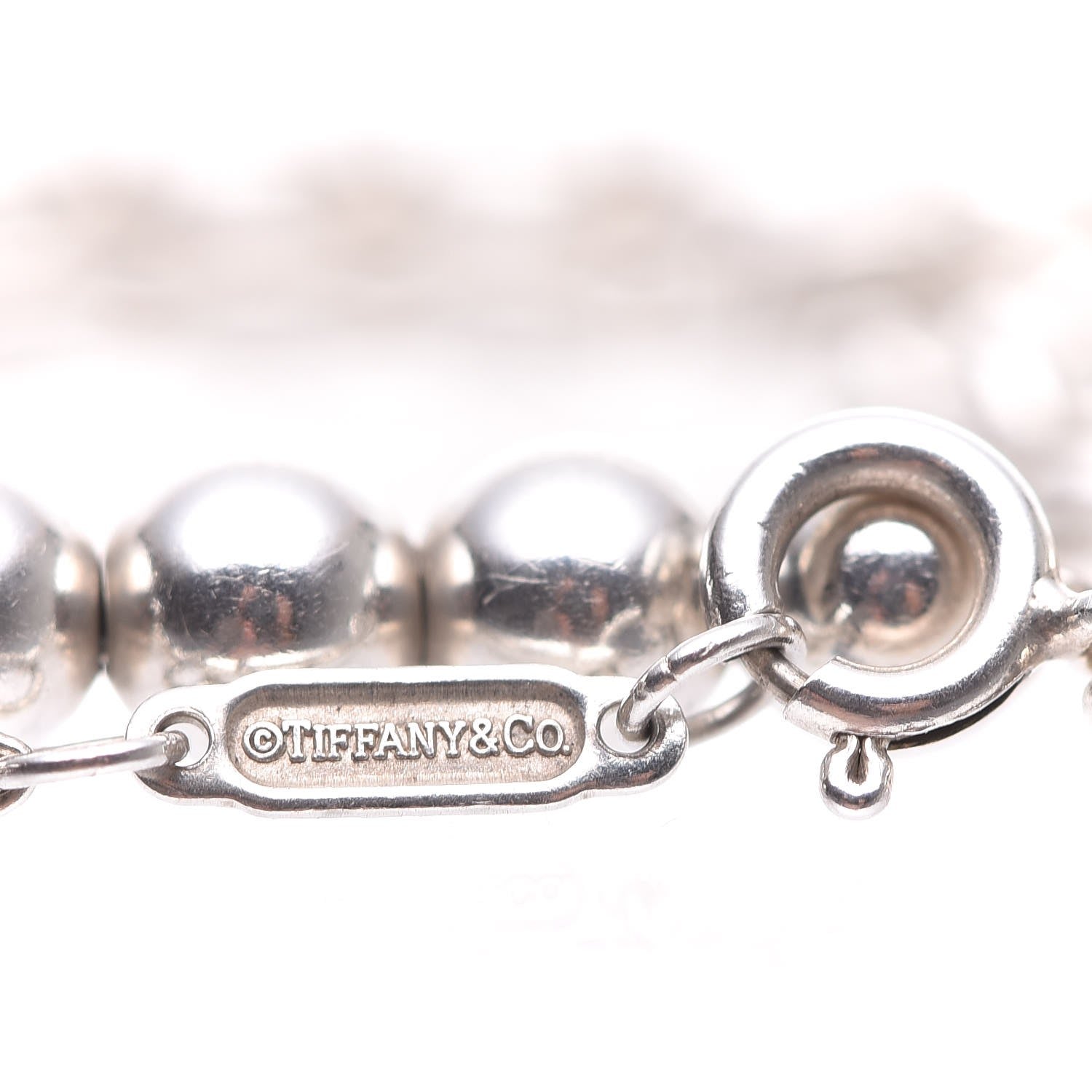 Tiffany Sterling Silver HardWear Bead Double Wrap Bracelet 4 of 5