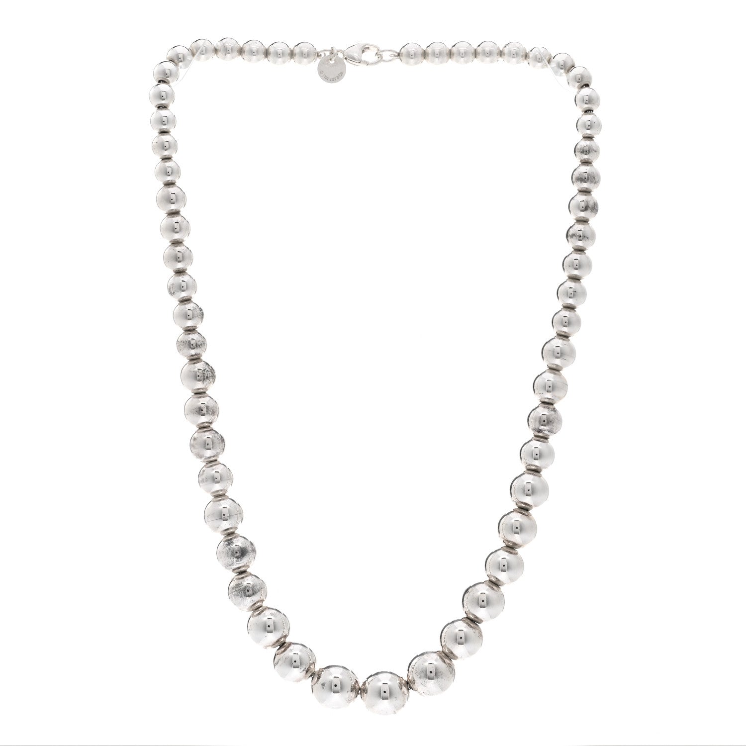 Tiffany Sterling Silver HardWear Graduated Ball Necklace 3 of 4