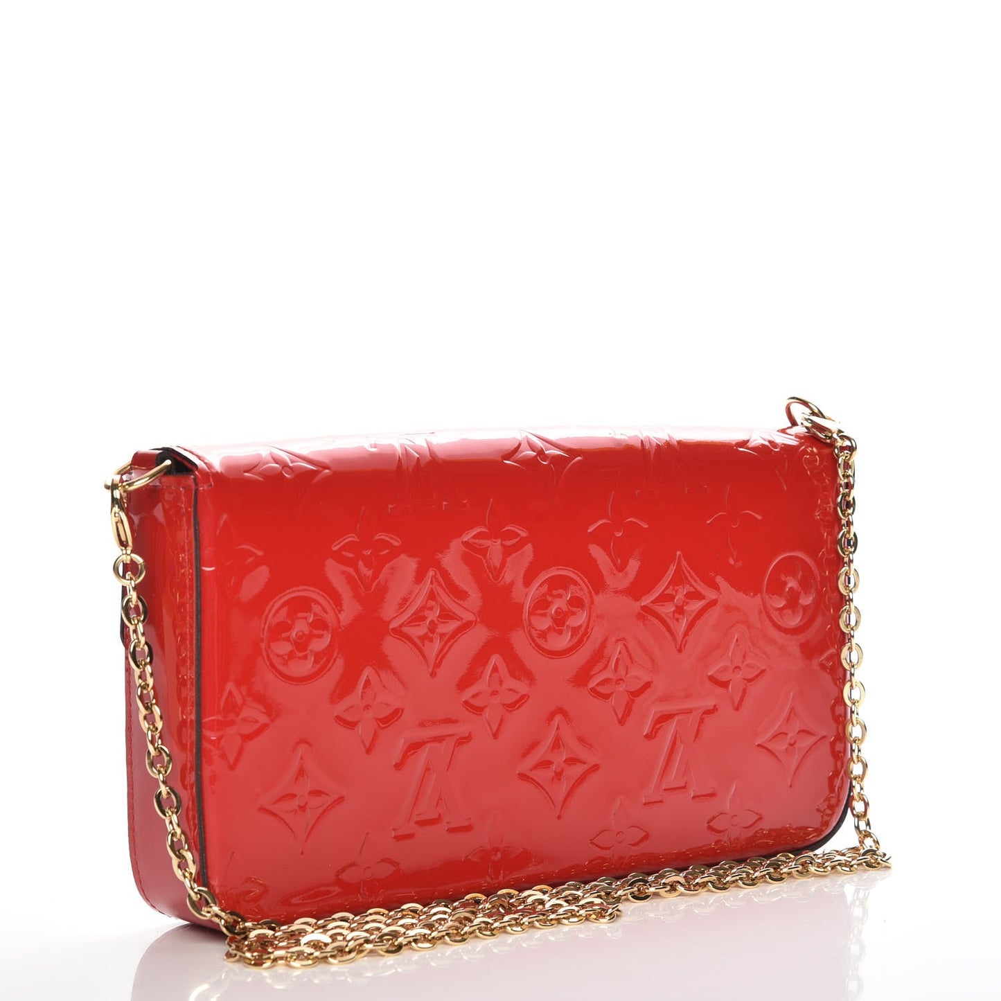 Vernis Felicie Pochette Chain Wallet Cherry