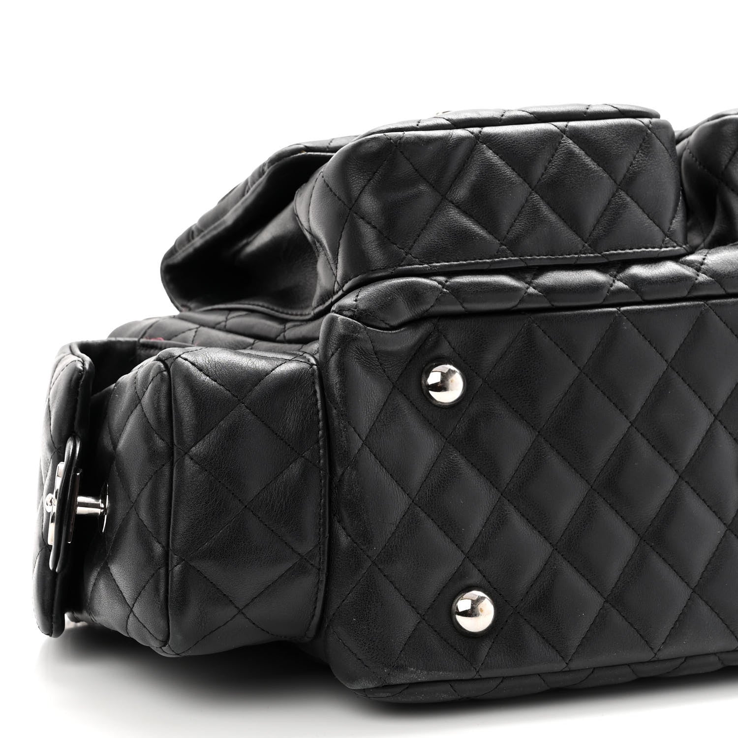 Chanel Calfskin Quilted Large Cambon Multipocket Reporter Black 16 of 21