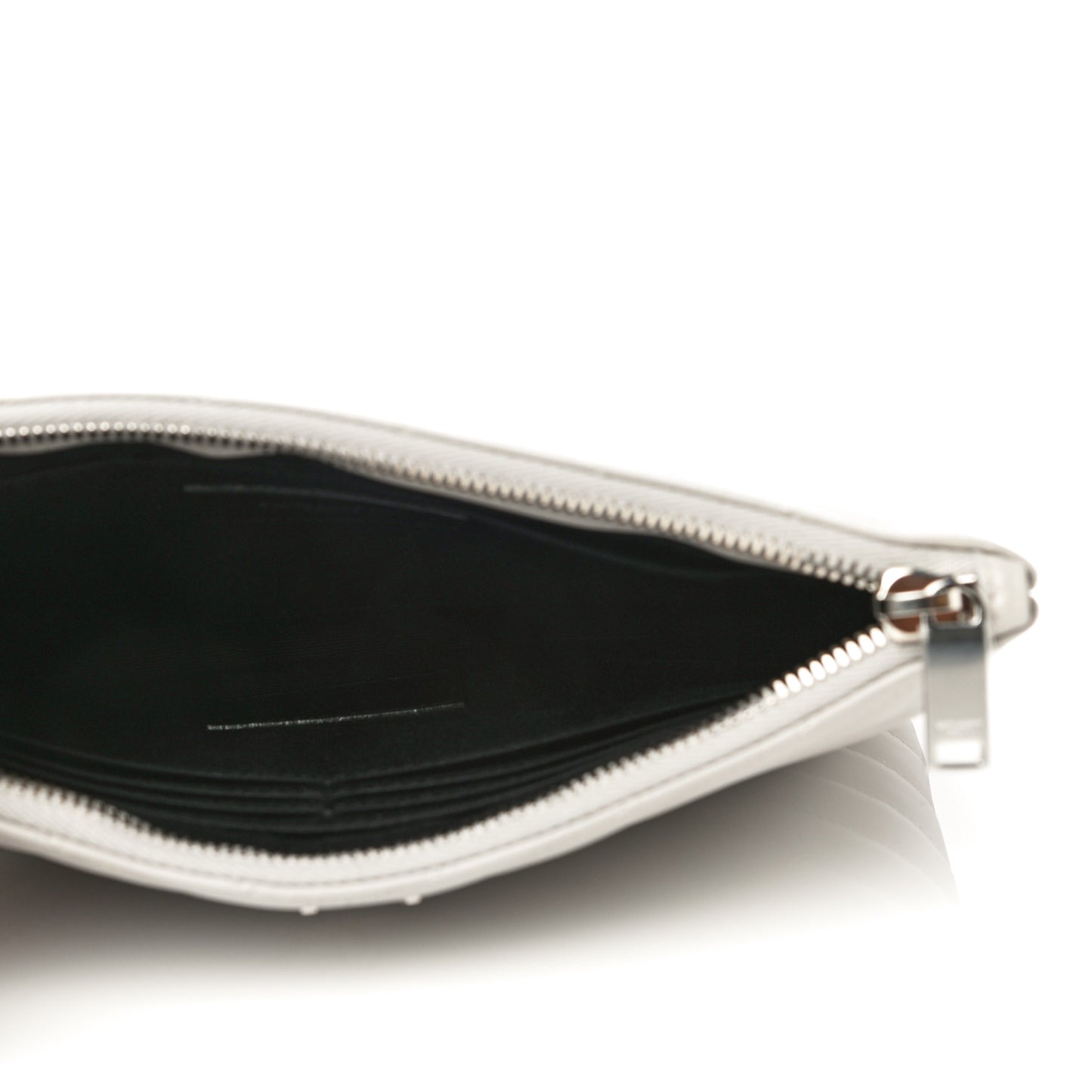 Calfskin Matelasse Chevron Monogram A5 Wristlet Granite