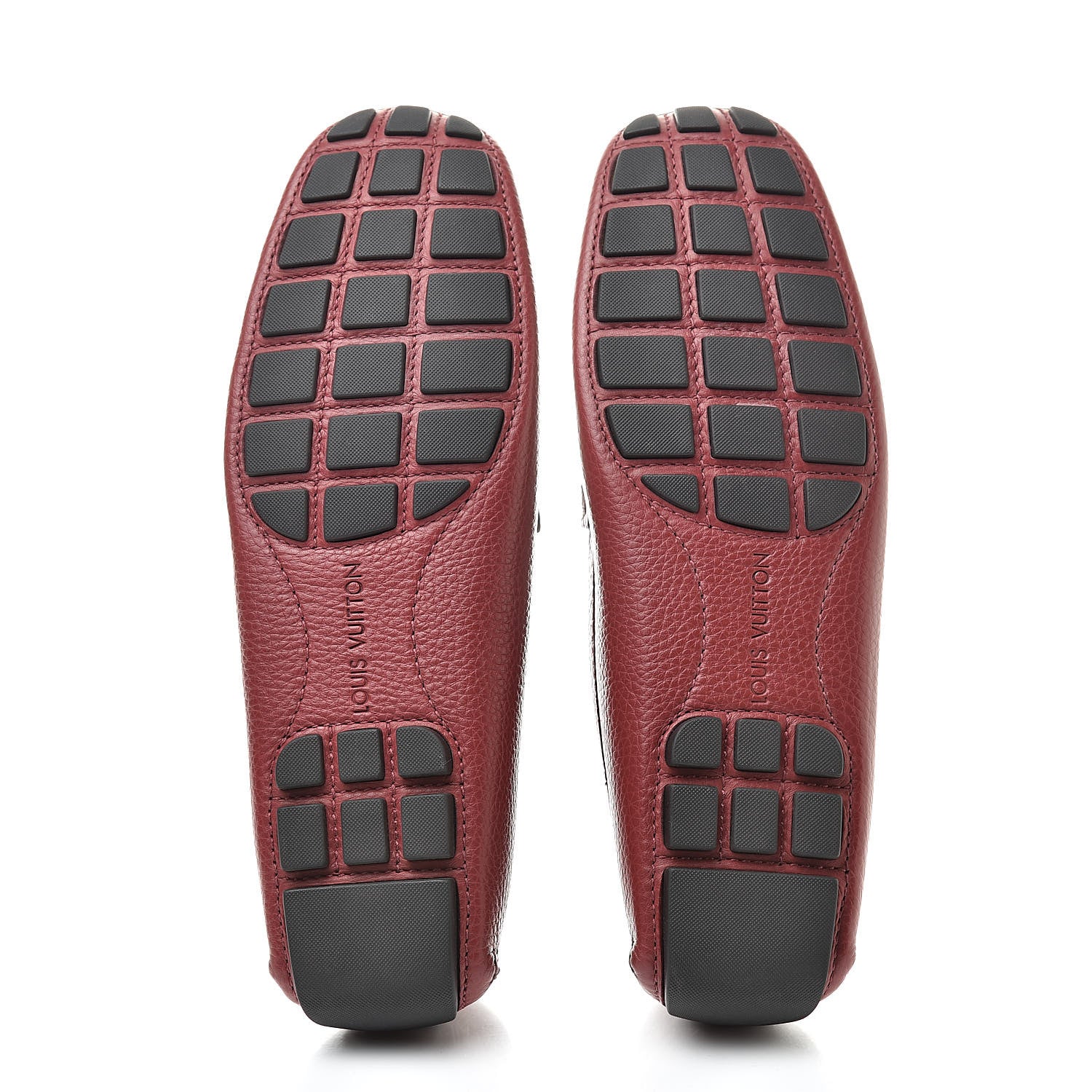 Louis Vuitton Calfskin Mens Monte Carlo Car Shoe Moccasin Loafers 10.5 Red 5 of 9